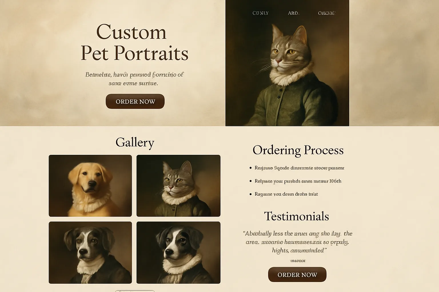 Fluffy Fido Pet Grooming E-commerce Store Design