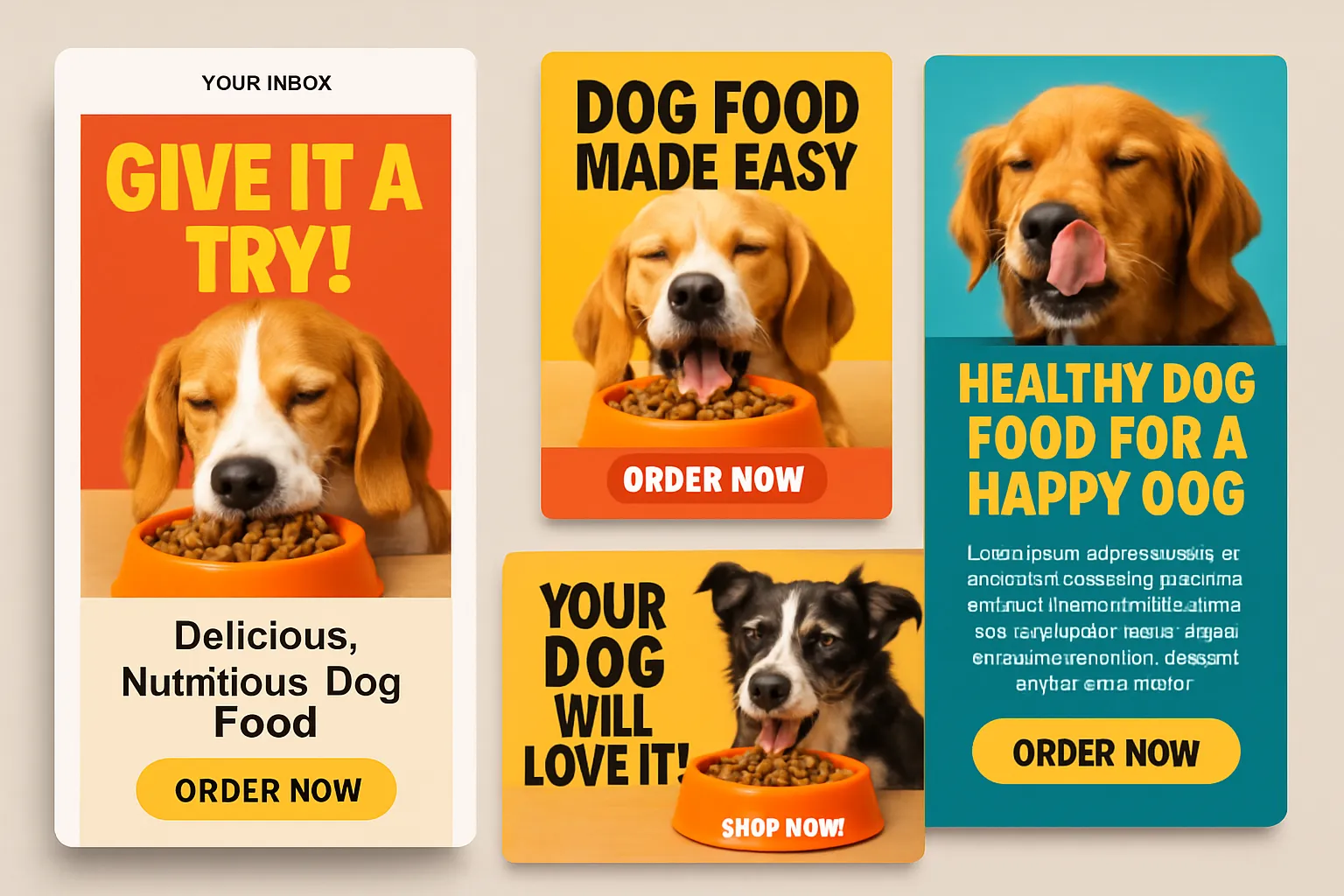 Illustration showing the positive results of an SEO marketing campaign for a pet business.